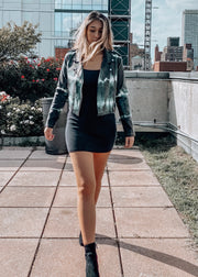 BIKER VEGAN LEATHER JACKET