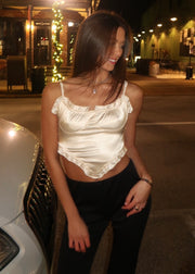SATIN CAMI WITH ADJUSTABLE STRAPS