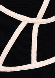BLACK AND CREAM BUSTIER BODYSUIT