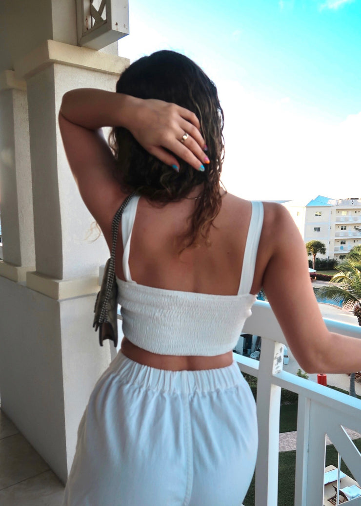 ALEXANDRA LINEN TOP
